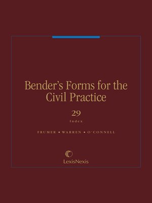 cover image of Bender's Forms for the Civil Practice